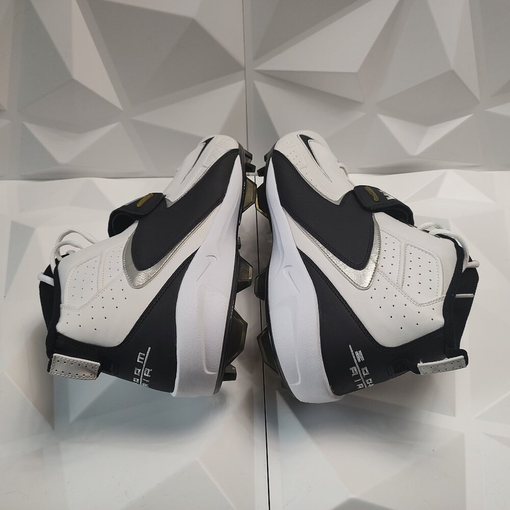 Nike Men's Football Cleats 18 White Black Shoe Lacrosse Air Zoom Boss Shark - Picture 5 of 13